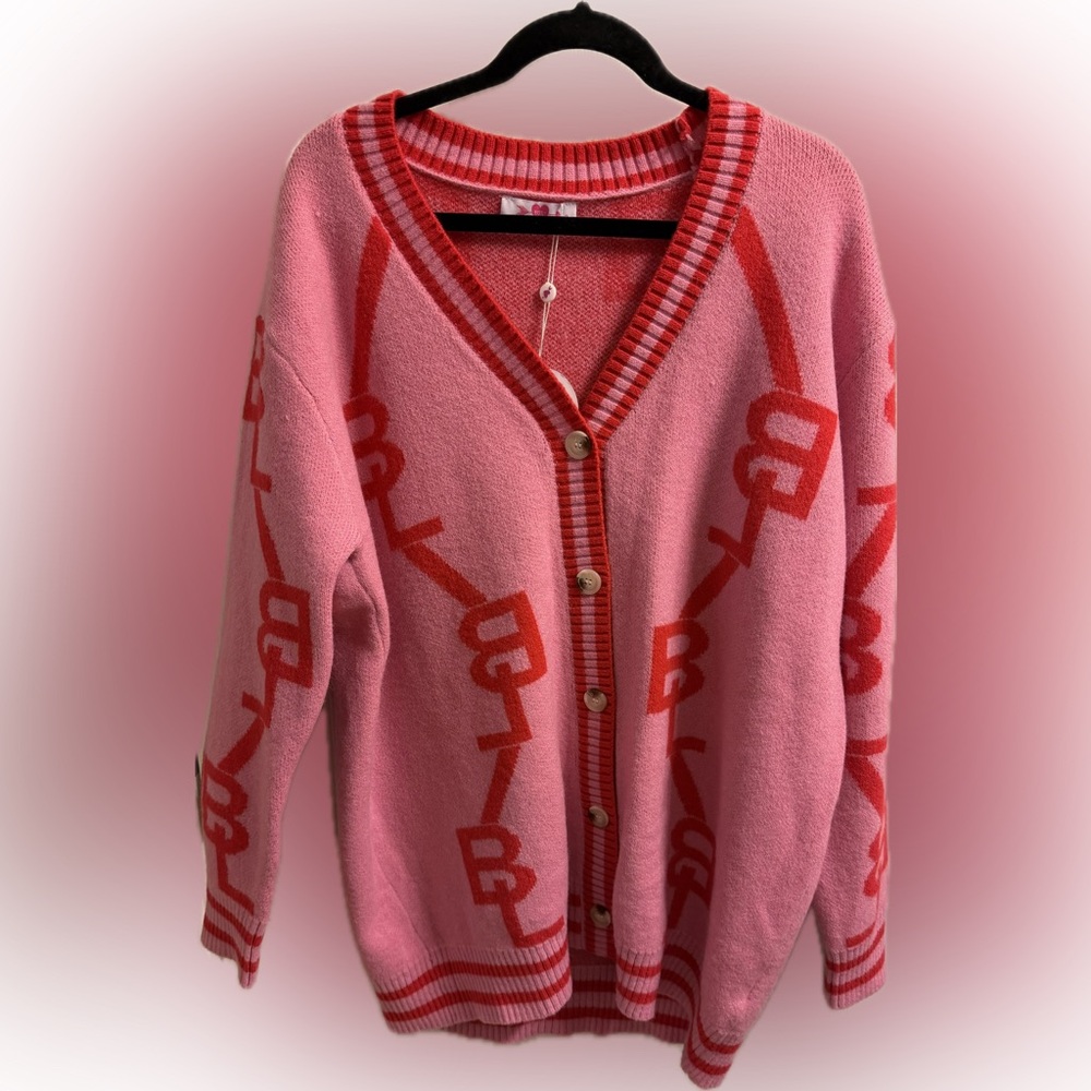 Buddy Love Pink and Red Cardigan
